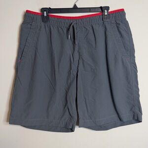 North Face Home Game 8” Shorts Charcoal Gray Red Size Large